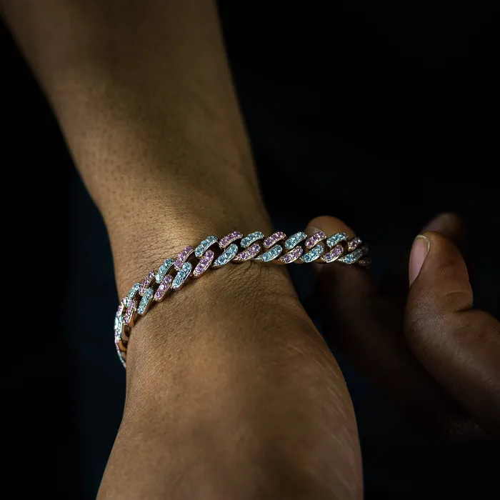 ICECLIQUE JEWELRY Bracelets 9mm Rose Gold Prong Bracelet