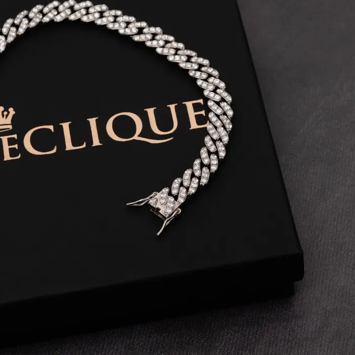 ICECLIQUE JEWELRY Bracelets 9mm Rose Gold Prong Bracelet