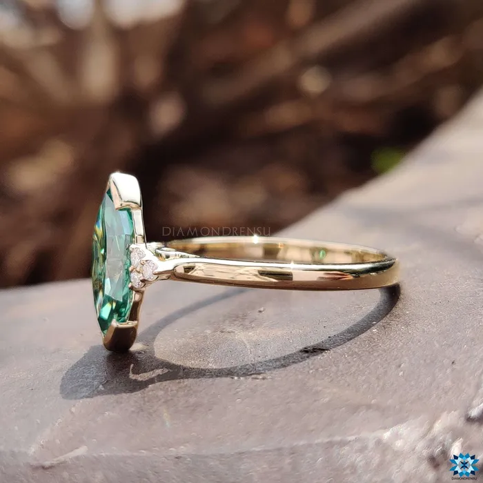 Infinity Style Ring 209 TCW Green Dutch Marquise Cut Vintage Moissanite Ring Muse Engagement Ring Gift for Her Diamondrensu Rings