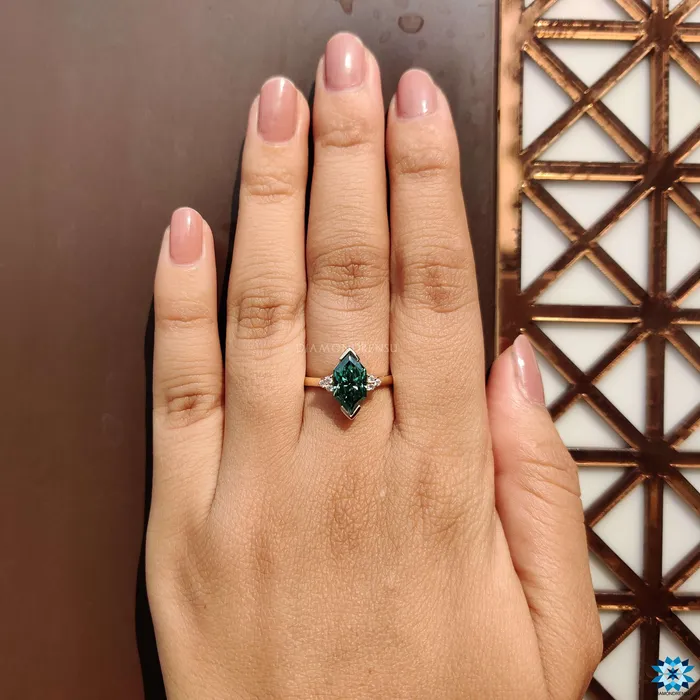 Infinity Style Ring 209 TCW Green Dutch Marquise Cut Vintage Moissanite Ring Muse Engagement Ring Gift for Her Diamondrensu Rings