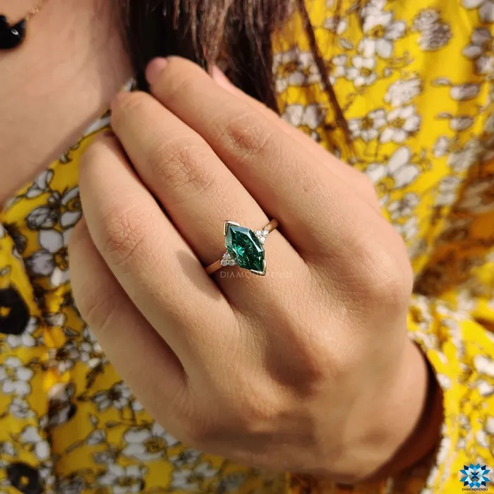 Infinity Style Ring 209 TCW Green Dutch Marquise Cut Vintage Moissanite Ring Muse Engagement Ring Gift for Her Diamondrensu Rings