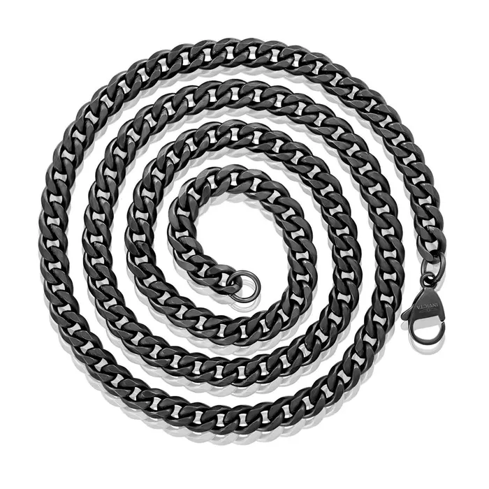 Invicta Jewelry Necklaces Invicta Jewelry Franco Bracelet and Curb Necklace Black Chain Set