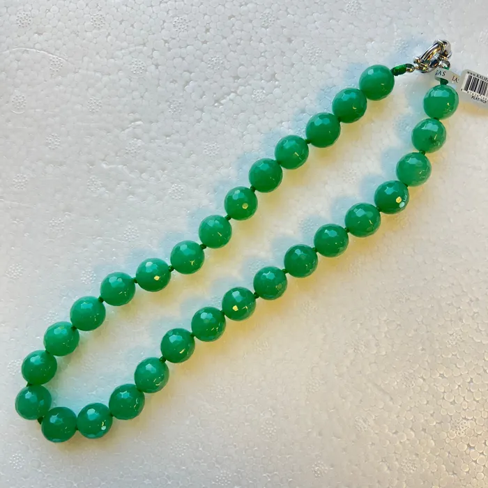 KALIFANO Necklaces Faceted Aventurine Gemstone Necklace