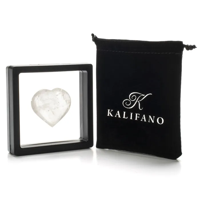 Kalifano Necklaces Quartz Heart Carving