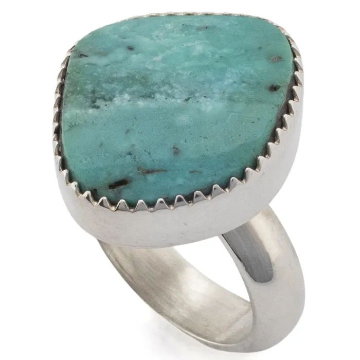 King Manassa Turquoise USA Handmade 925 Sterling Silver Ring Kalifano Rings
