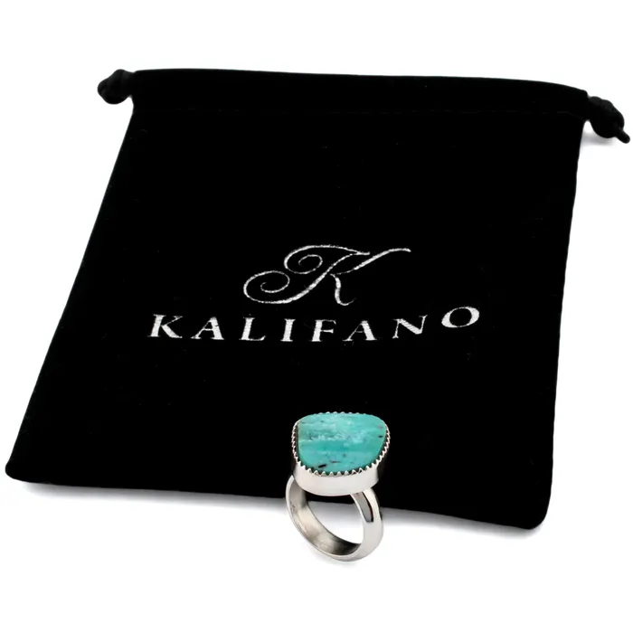 King Manassa Turquoise USA Handmade 925 Sterling Silver Ring Kalifano Rings