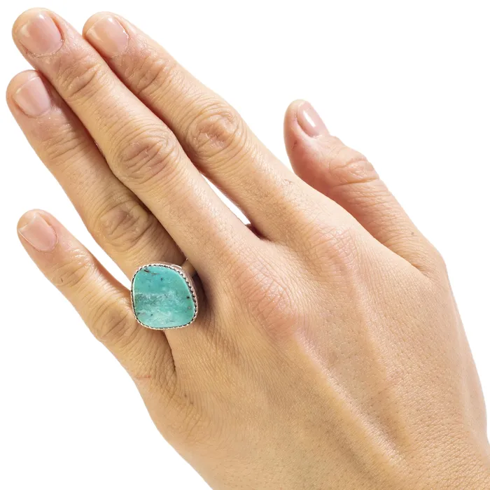 King Manassa Turquoise USA Handmade 925 Sterling Silver Ring Kalifano Rings