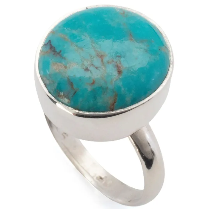 Kingman Turquoise USA Handmade 925 Sterling Silver Ring Kalifano Rings