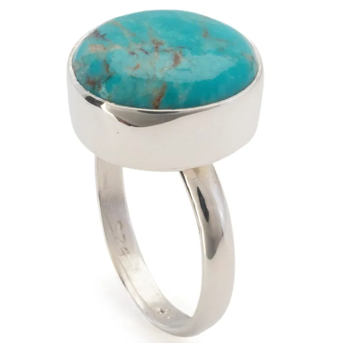 Kingman Turquoise USA Handmade 925 Sterling Silver Ring Kalifano Rings