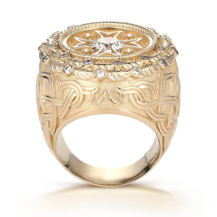 Large Maltese Cross Ring With Diamonds LJ Rings