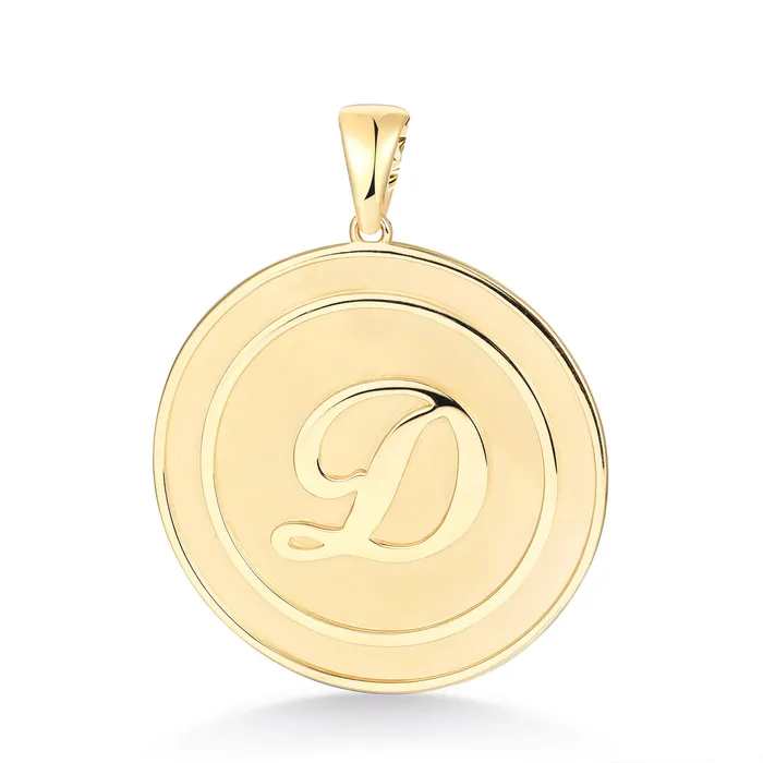 LJ Necklaces Customizable Initial Medallion Pendant