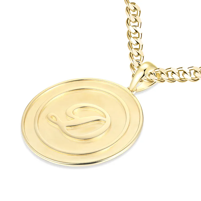 LJ Necklaces Customizable Initial Medallion Pendant