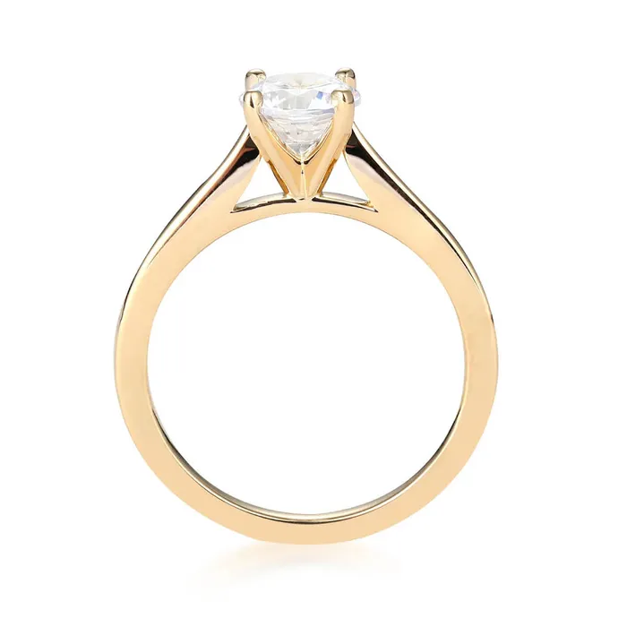 LJ Rings Petite Cathedral Solitaire Engagement Ring