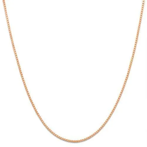 Maui Divers Jewelry Earrings 045mm Box Chain in 10k Rose Gold