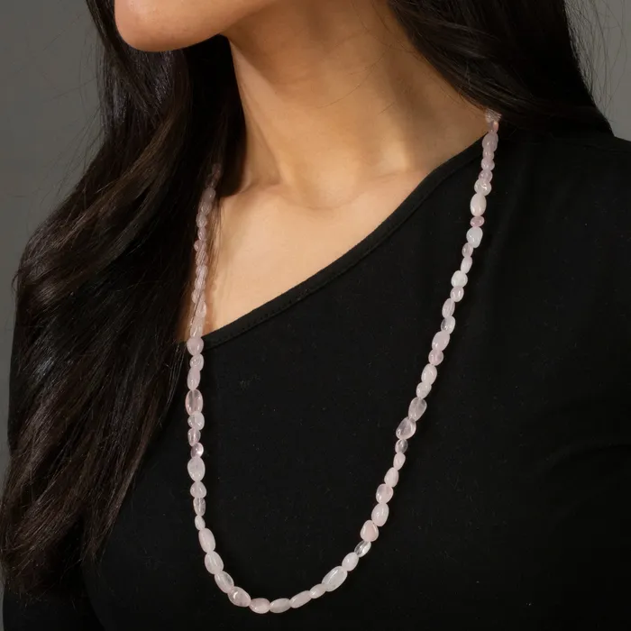 Necklaces 8mm Rose Quartz 30 Necklace Multi wrap Bracelet KALIFANO