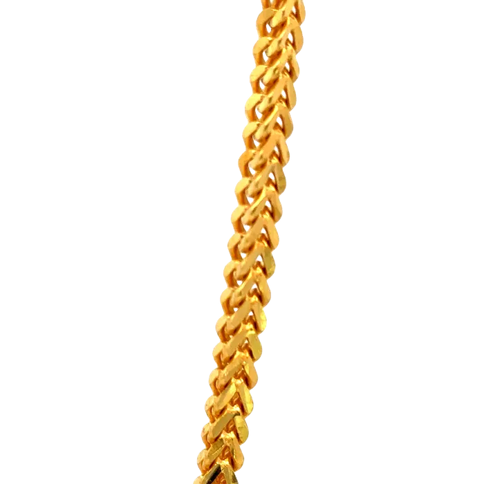Necklaces Gold Palace 22k Yellow Gold Mens Franco Chain measuring 33mm width x 22 inch length