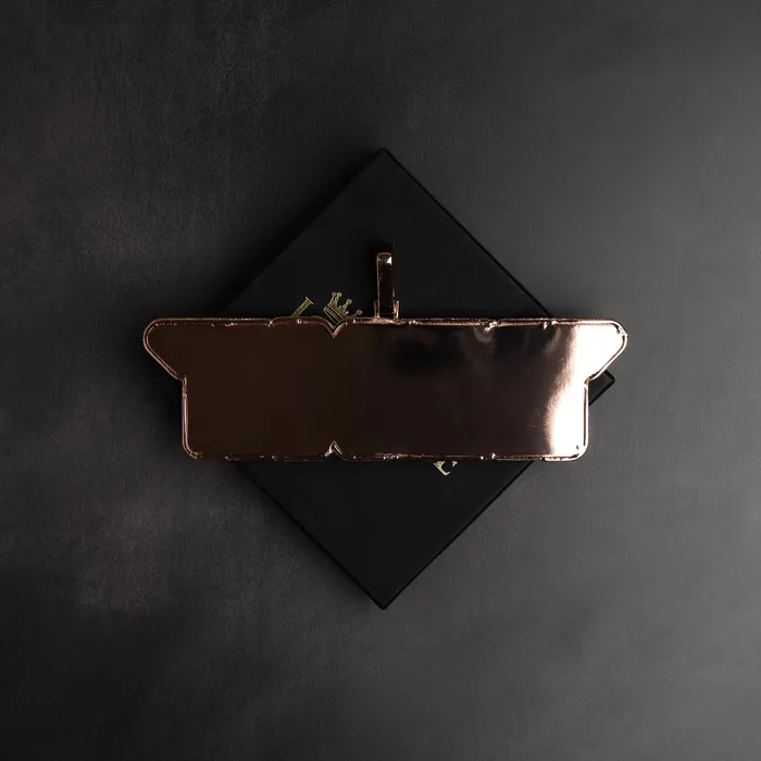 Necklaces ICECLIQUE JEWELRY Custom Baguette Neon Font Pendant