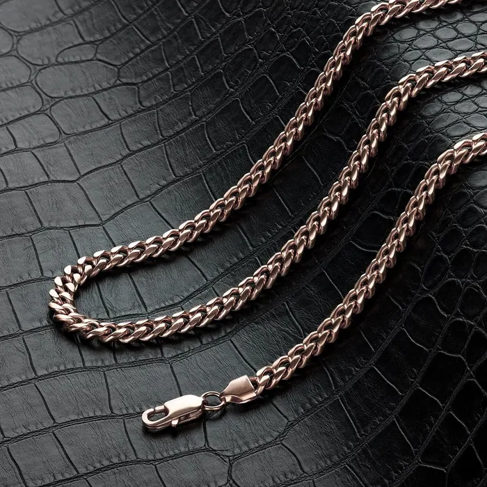 Necklaces Invicta Jewelry Crucible 7mm Rose Gold Plated Rounded Curb Chain 26 Inches Necklaces Invicta Jewelry Crucible 7mm Rose Gold Plated Rounded Curb Chain 26 Inches