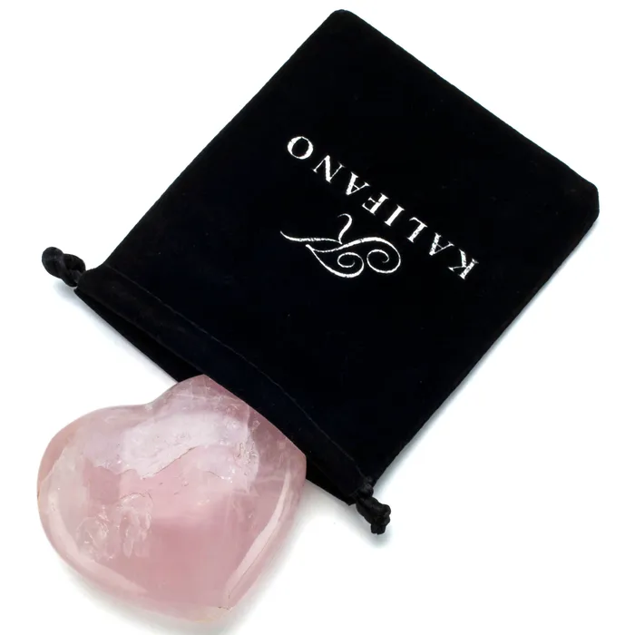 Necklaces Natural Rose Quartz Heart Carving from Madagascar 3 Kalifano
