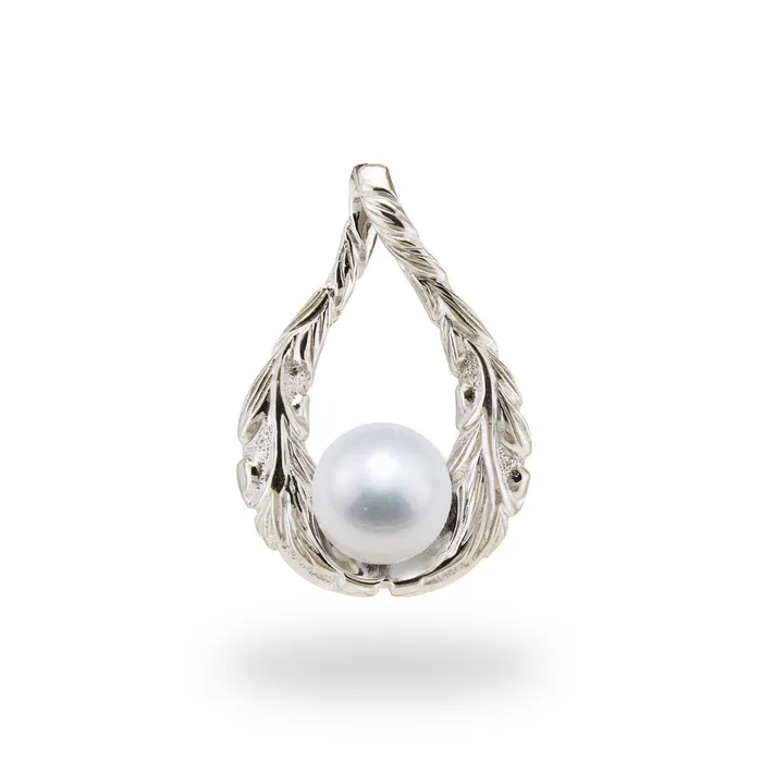 Necklaces PickAPearl Pick A Pearl Old English Scroll Pendant in Sterling Silver