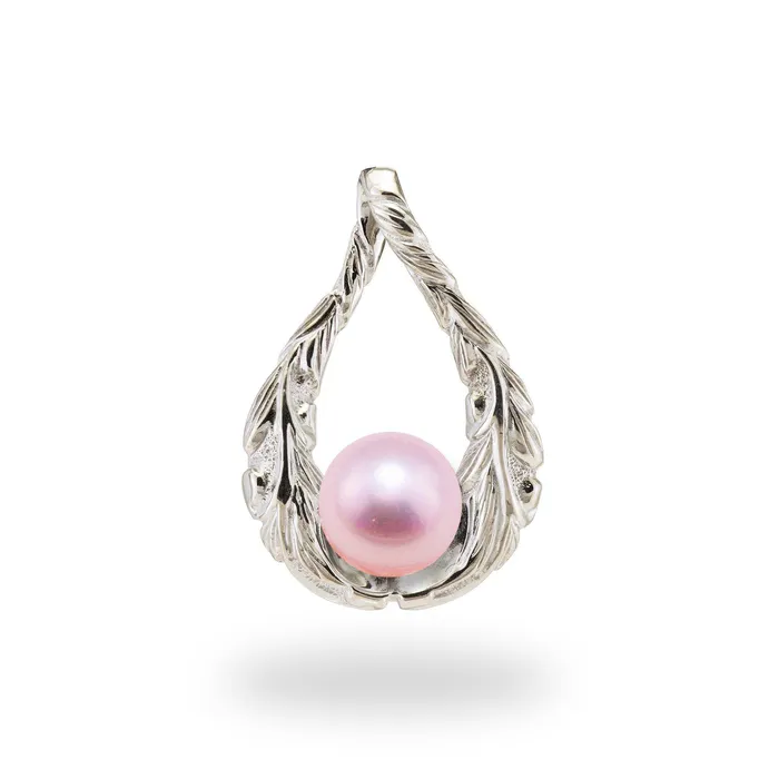 Necklaces PickAPearl Pick A Pearl Old English Scroll Pendant in Sterling Silver