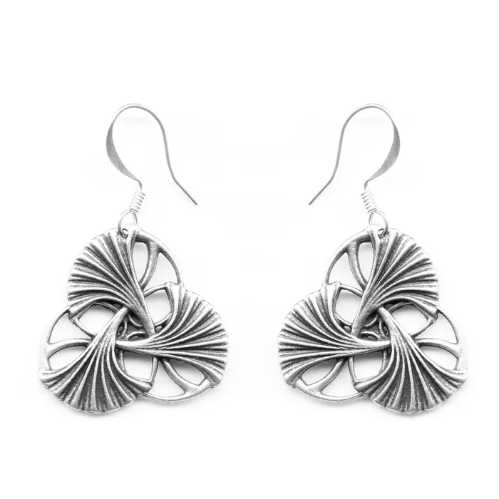 Oberon Design Earrings Art Nouveau Ginkgo Earrings