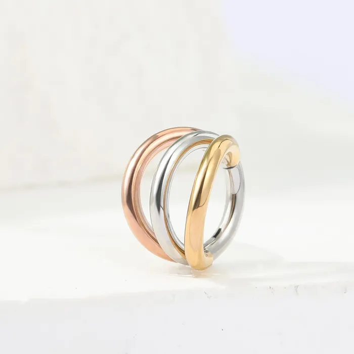 OUFER BODY JEWELRY Earrings 16G Triple Lines Hinged Earring Helix Conch Hoop OUFER BODY JEWELRY Earrings 16G Triple Lines Hinged Earring Helix Conch Hoop