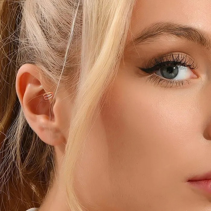 OUFER BODY JEWELRY Earrings 16G Triple Lines Hinged Earring Helix Conch Hoop OUFER BODY JEWELRY Earrings 16G Triple Lines Hinged Earring Helix Conch Hoop