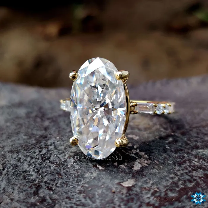 Oval Cut Near Colorless Moissanite Ring 833 CT Oval Moissanite Engagement Ring Diamondrensu Rings Oval Cut Near Colorless Moissanite Ring 833 CT Oval Moissanite Engagement Ring Diamondrensu Rings