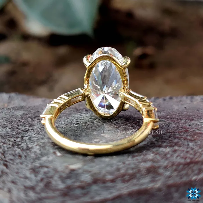 Oval Cut Near Colorless Moissanite Ring 833 CT Oval Moissanite Engagement Ring Diamondrensu Rings Oval Cut Near Colorless Moissanite Ring 833 CT Oval Moissanite Engagement Ring Diamondrensu Rings