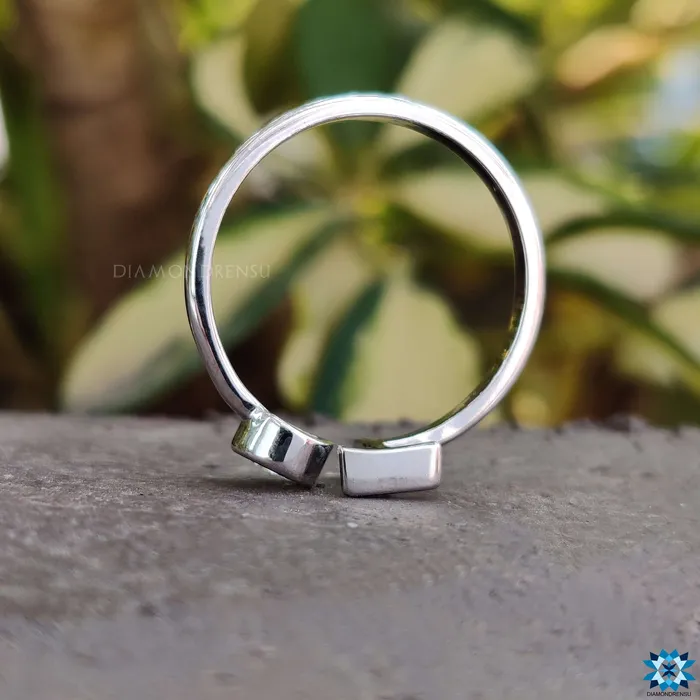 Personalized Initial Alphabet Letter Moissanite Wedding Ring for Women Diamondrensu Rings