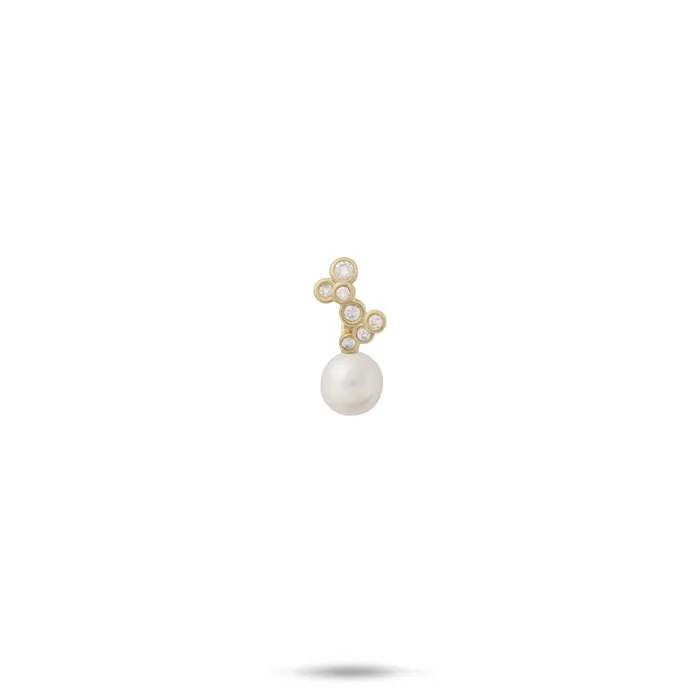 Pick A Pearl Bubbles Pendant in Gold with Diamonds 8mm PickAPearl Necklaces
