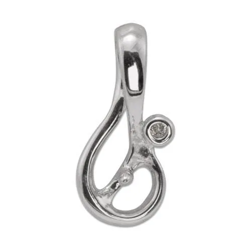 PickAPearl Earrings Pick A Pearl Drop Pendant in White Gold with Diamond