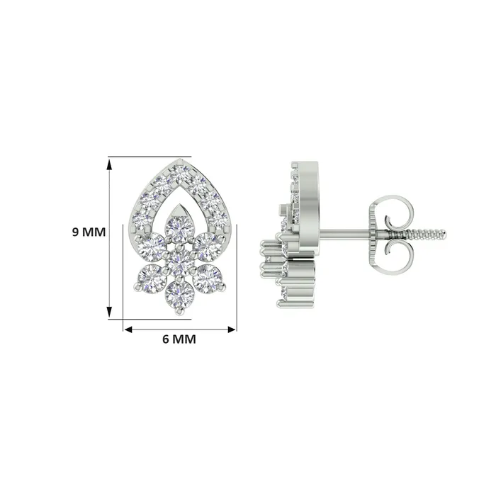 PreStyled Sets 18k White Gold and Diamond Stud with gold weight of 176g Gold Palace
