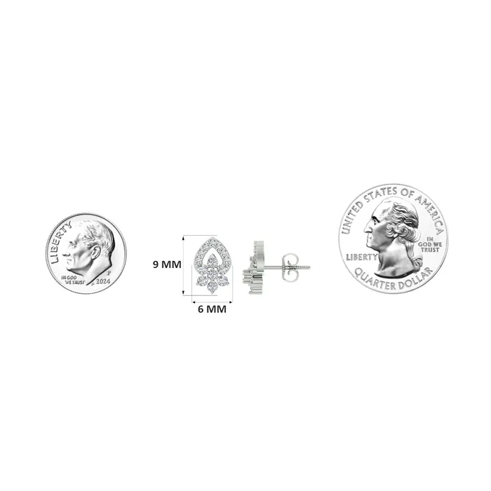 PreStyled Sets 18k White Gold and Diamond Stud with gold weight of 176g Gold Palace