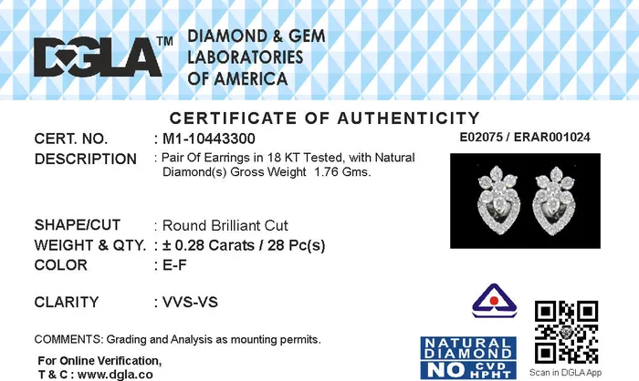 PreStyled Sets 18k White Gold and Diamond Stud with gold weight of 176g Gold Palace
