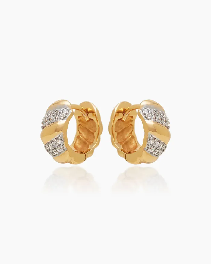 PreStyled Sets Penny Pairs Caitlin Gold Huggies