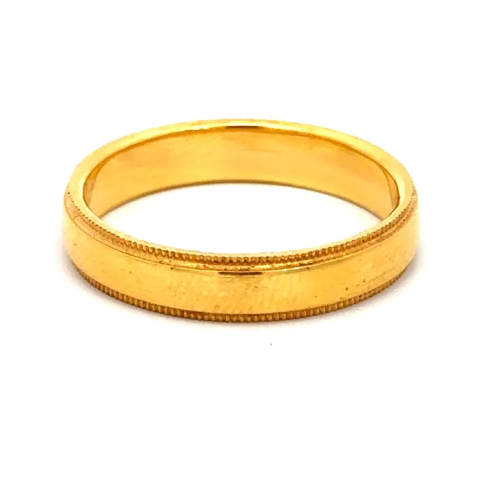 Rings 22k Yellow Gold Traditional Slim Wedding Band Ring measuring 7 x 4mm thickness Gold Palace Rings 22k Yellow Gold Traditional Slim Wedding Band Ring measuring 7 x 4mm thickness Gold Palace