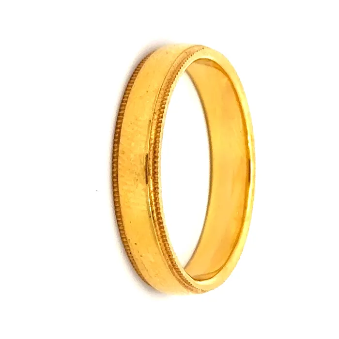 Rings 22k Yellow Gold Traditional Slim Wedding Band Ring measuring 7 x 4mm thickness Gold Palace