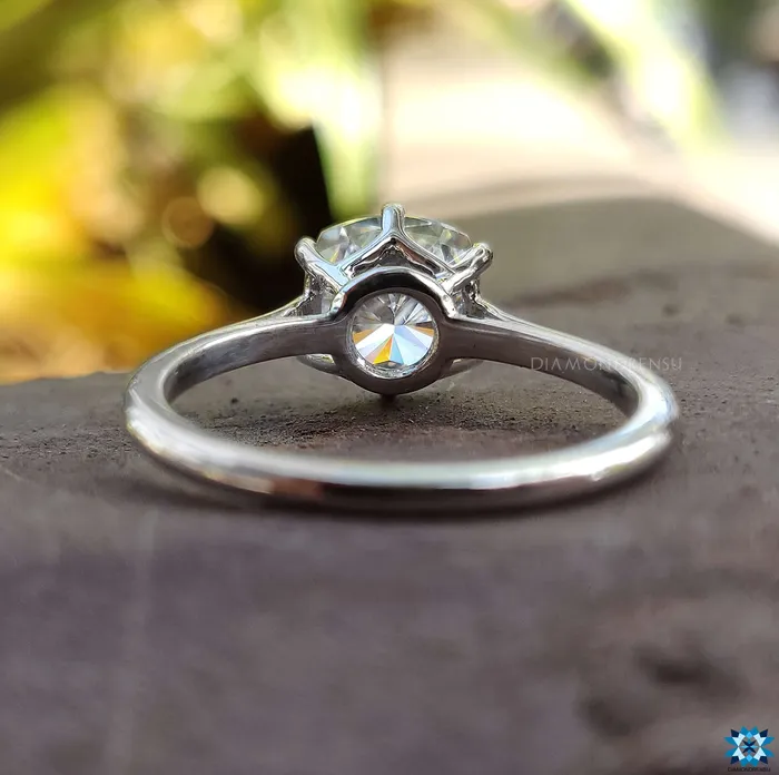 Rings Cushion Cut Six Prongs Moissanite Solitaire Ring 225 CT Moissanite Engagement Ring Anniversary Gift Ring for Her Diamondrensu