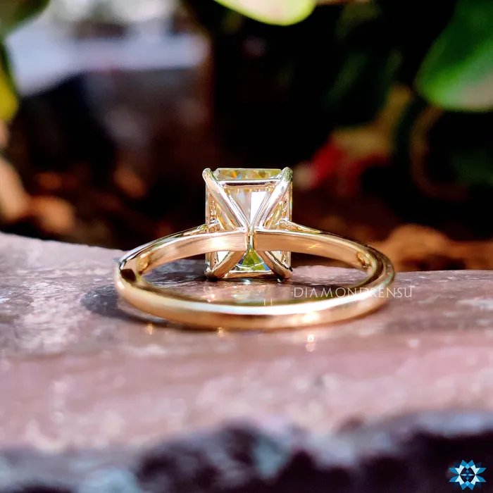 Rings Diamondrensu Canary Yellow 233 CT Radiant Moissanite Solitaire Engagement Ring Rings Diamondrensu Canary Yellow 233 CT Radiant Moissanite Solitaire Engagement Ring
