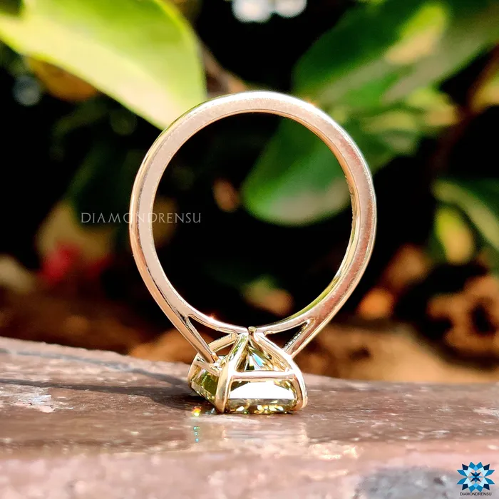 Rings Diamondrensu Canary Yellow 233 CT Radiant Moissanite Solitaire Engagement Ring Rings Diamondrensu Canary Yellow 233 CT Radiant Moissanite Solitaire Engagement Ring