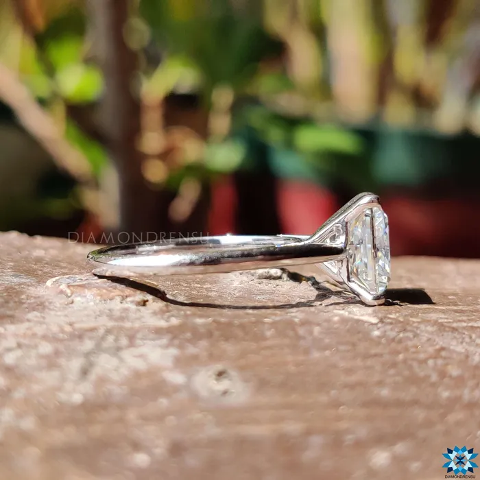 Rings Diamondrensu Eyecatching 251 CT Princess Cut Colorless Moissanite Solitaire Ring Rings Diamondrensu Eyecatching 251 CT Princess Cut Colorless Moissanite Solitaire Ring