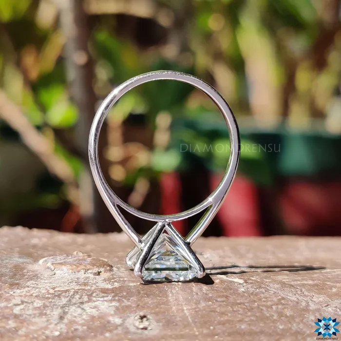 Rings Diamondrensu Eyecatching 251 CT Princess Cut Colorless Moissanite Solitaire Ring Rings Diamondrensu Eyecatching 251 CT Princess Cut Colorless Moissanite Solitaire Ring