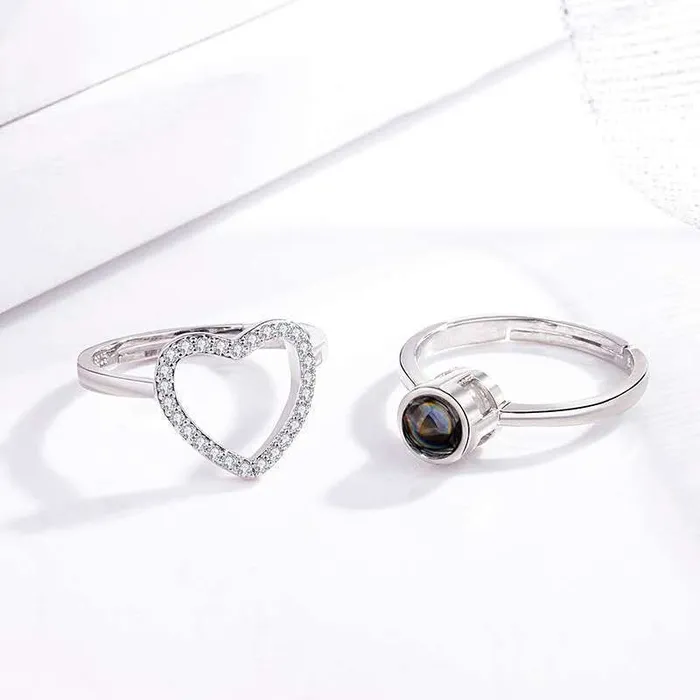 Rings Hidden Forever Custom Secret Heart Hidden Photo Ring