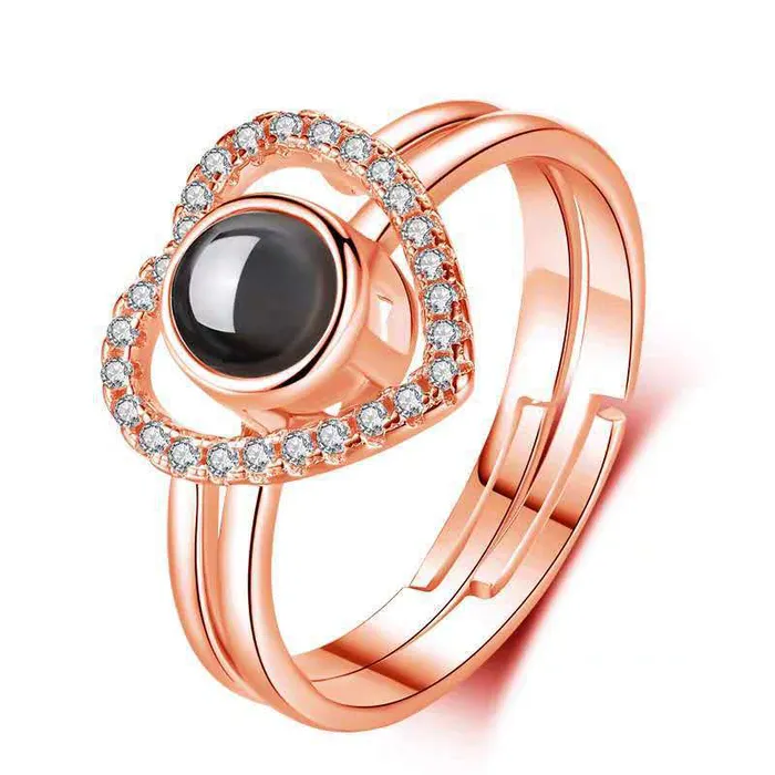 Rings Hidden Forever Custom Secret Heart Hidden Photo Ring