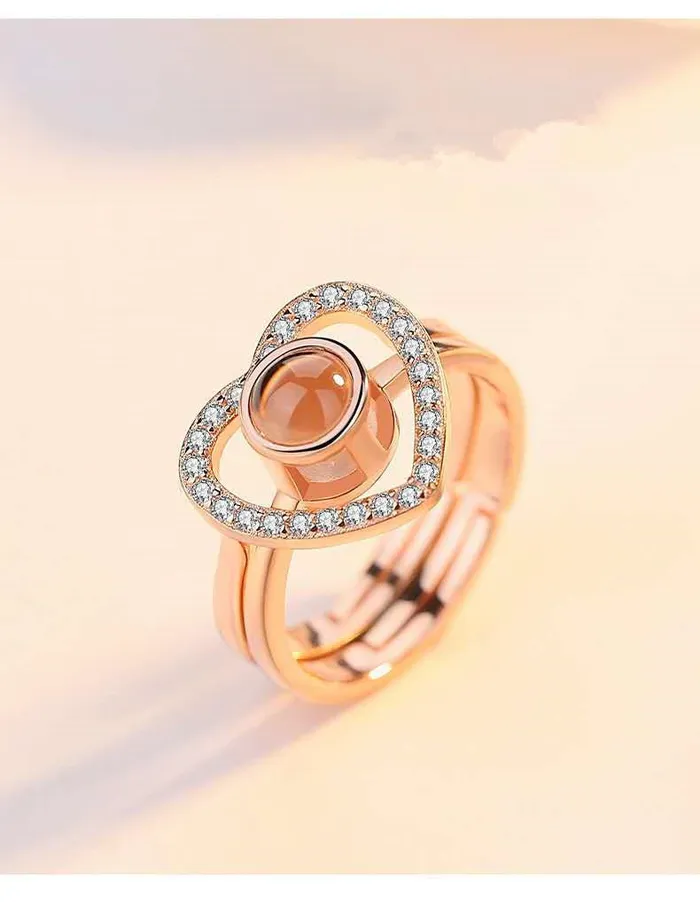 Rings Hidden Forever Custom Secret Heart Hidden Photo Ring