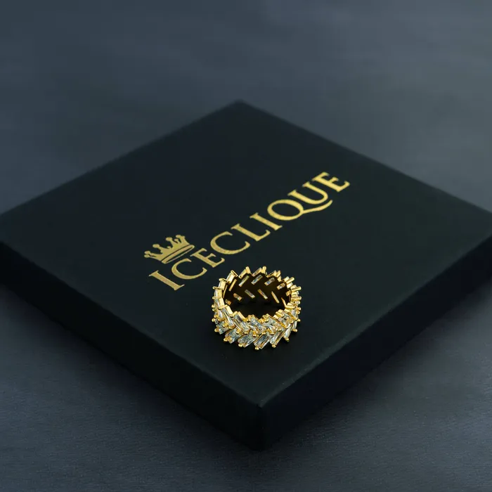 Rings ICECLIQUE JEWELRY 2 Row Baguette Ring