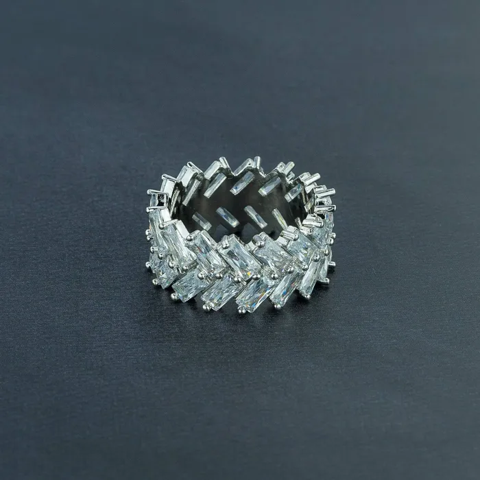 Rings ICECLIQUE JEWELRY 2 Row Baguette Ring