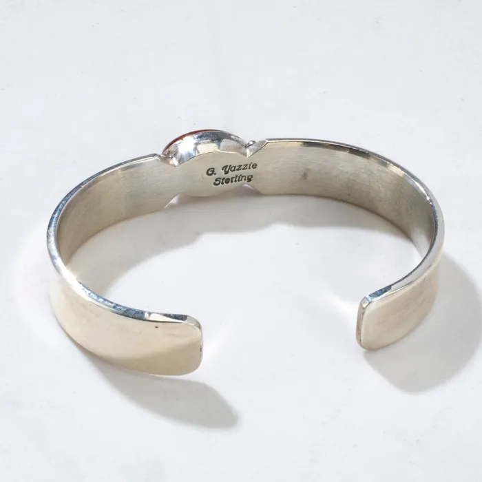 Rings Kalifano Gabriel Yazzie Navajo Amber USA Native American Made 925 Sterling Silver Cuff